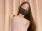 Asian Skinny Masks Girl Striptease